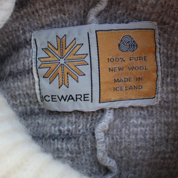 ICEWARE Vintage wool ponco cape jacket shawl aztec Fair Isles Icelandic Nordic - Picture 10 of 10